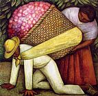 Diego Rivera Wall Art - The Flower Carrier I